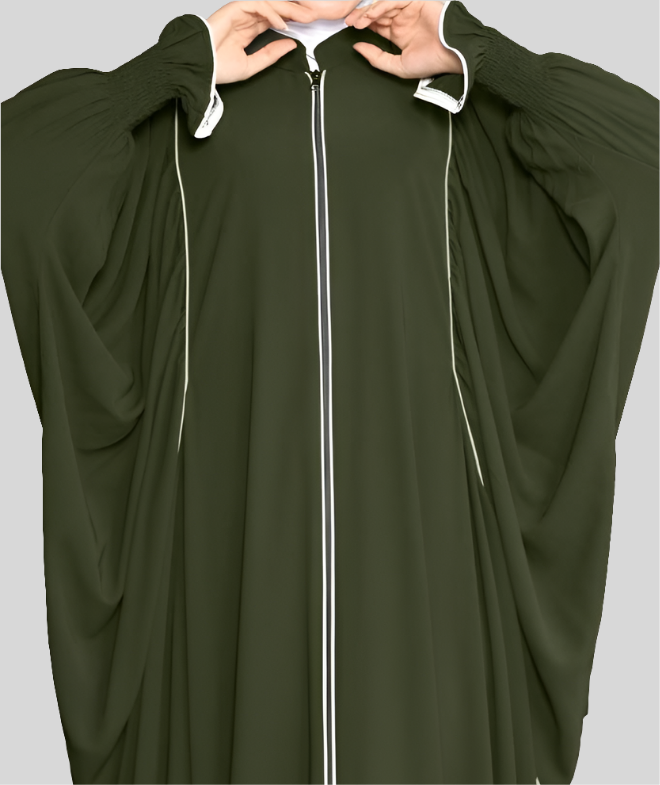 Olive Khaliji Simple Abaya