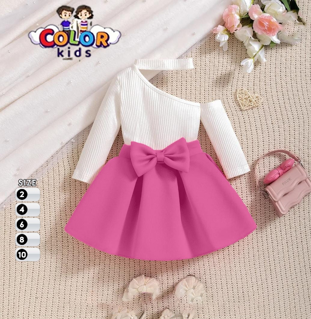 White&Pink Elegant Princess Bow set