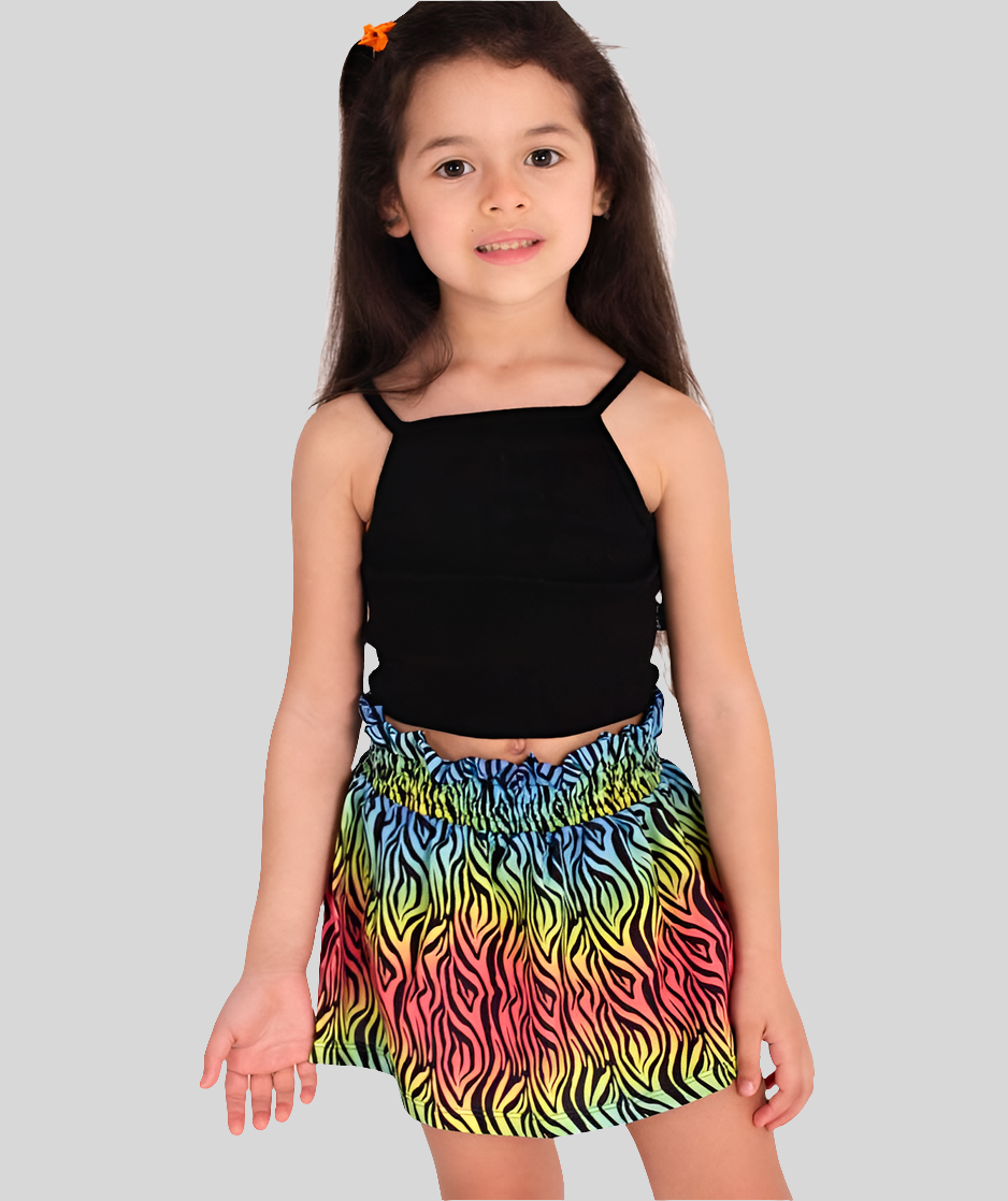 Rainbow Zebra Chic Set