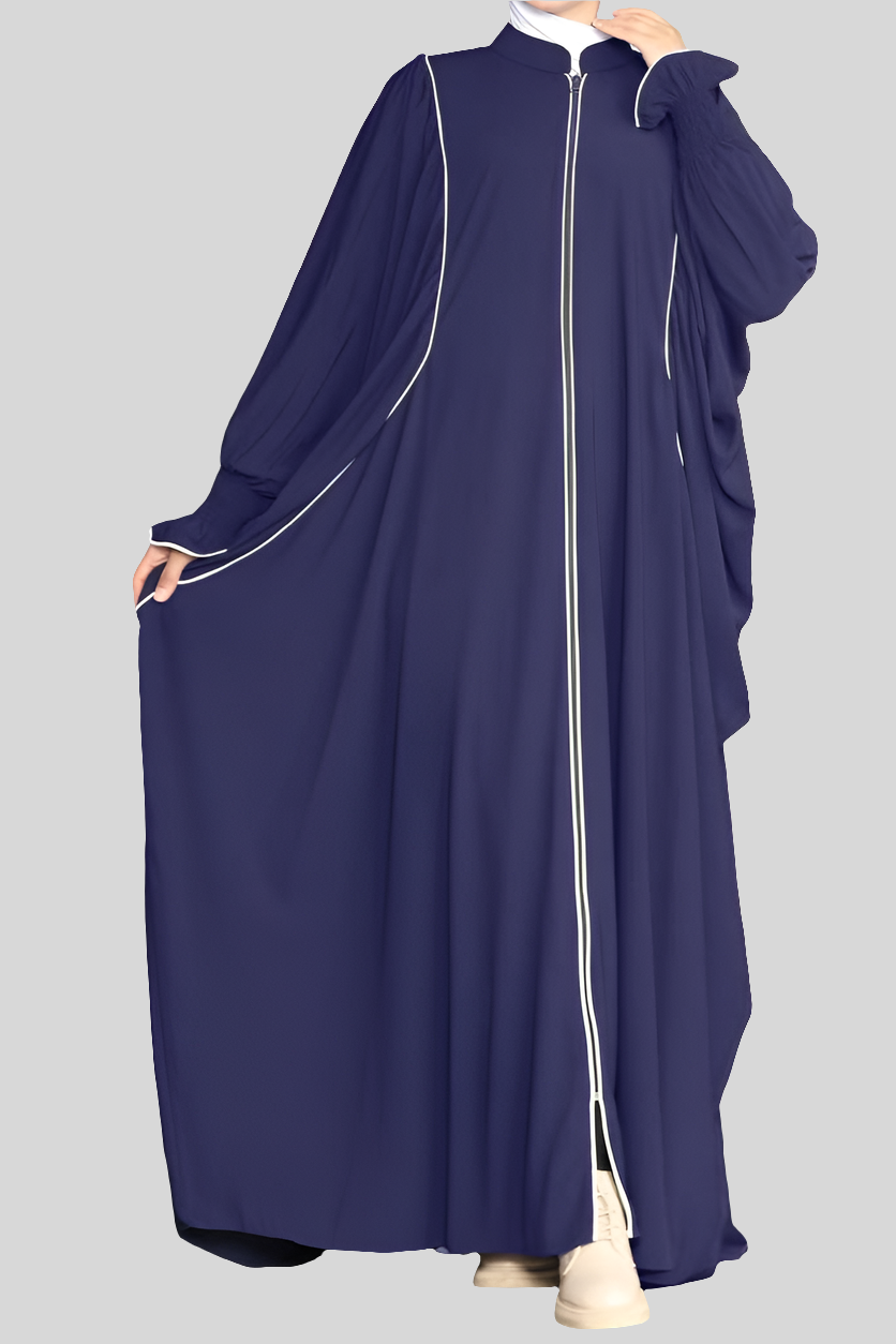 Purple Khaliji Simple Abaya