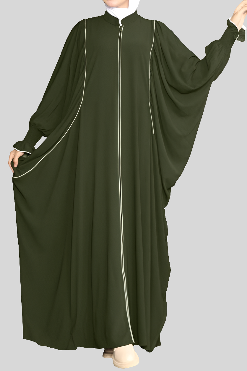 Olive Khaliji Simple Abaya