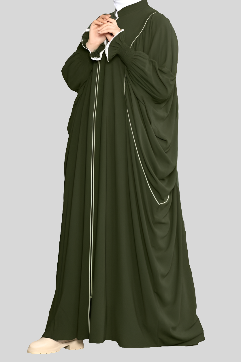 Olive Khaliji Simple Abaya