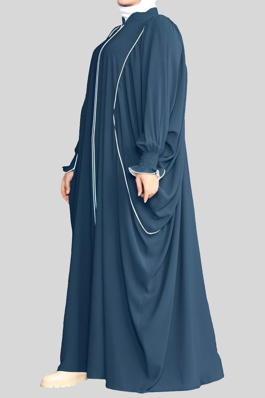 Green Khaliji Simple Abaya