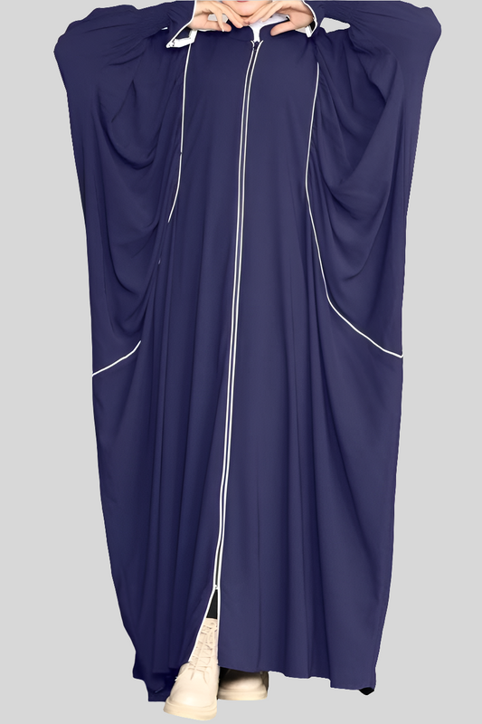 Purple Khaliji Simple Abaya