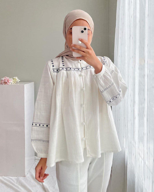 White Boho Charm Tunic