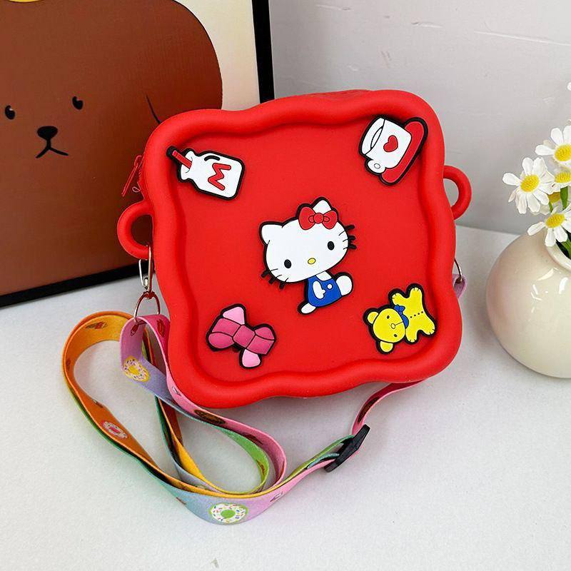 Red Silicone Rectangular handbag